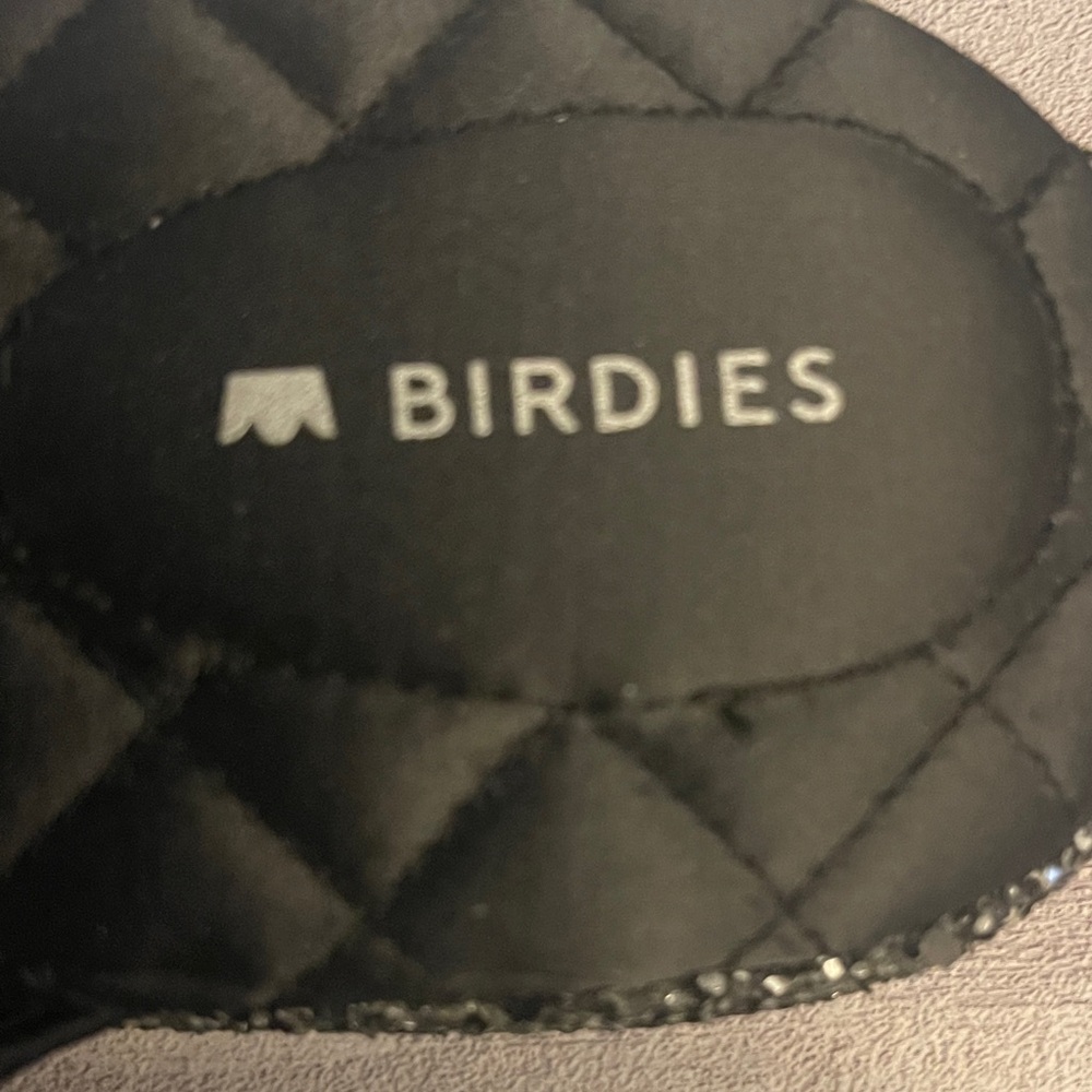 Birdies Swan Jeweled Gunmetal - Black Sparkle Embellished Mules- Size 10- - Picture 2 of 10